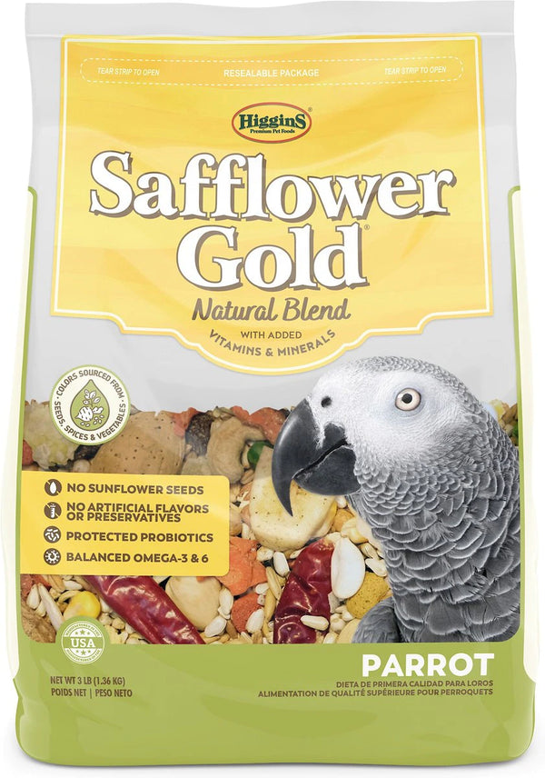 Higgins Safflower Gold Natural Blend For Parrot