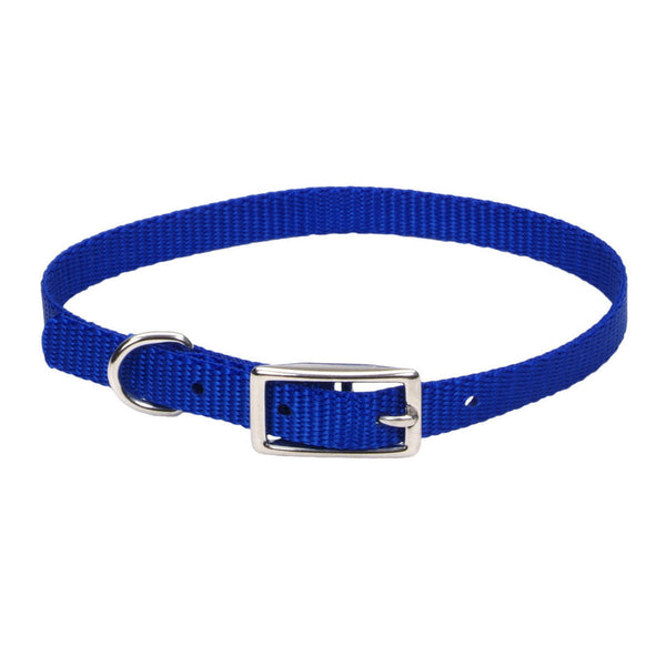 COASTAL PET PRODUCTS COASTAL SINGLE-PLY DOG COLLAR (5/8 BY 14-INCH, BLUE)