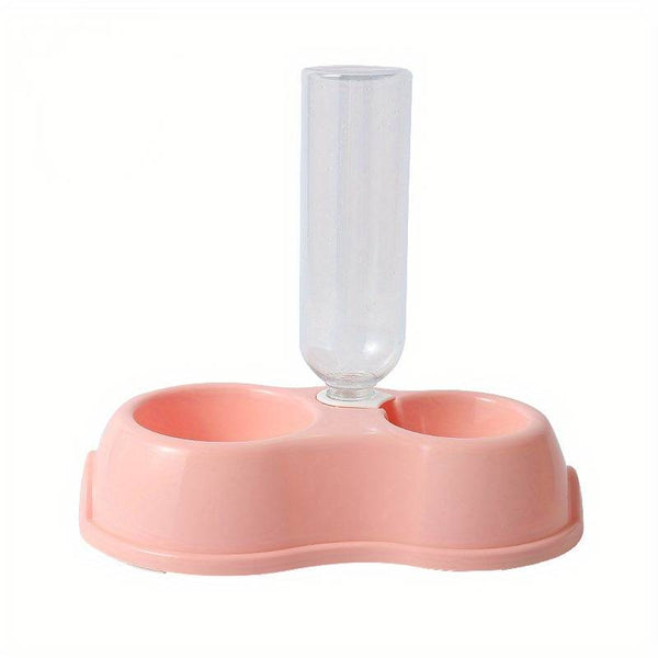 Double Bowl Pet Feeder with Water Dispenser