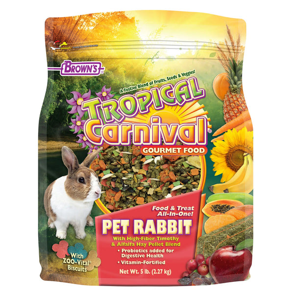 Conejo mascota Brown's Tropical Carnival, 5 libras