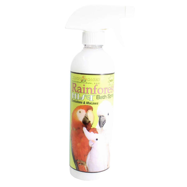 Spray de banho Rainforest Mist para cacatuas e araras KINGS CAGES INC.