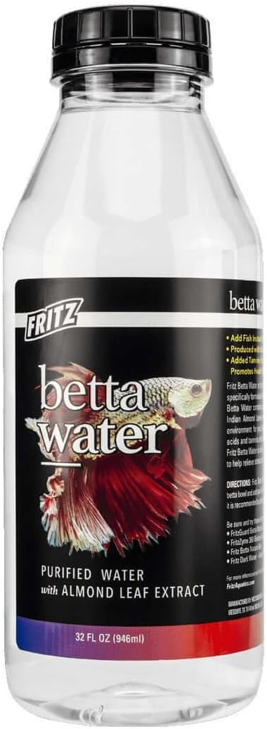 Agua purificada Fritz Betta con extracto de hoja de almendra, 32 oz