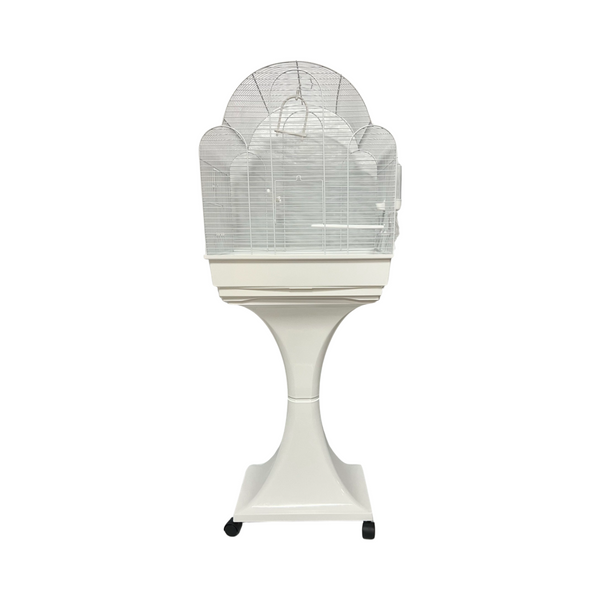 Italian Bird Cage w/Stand White