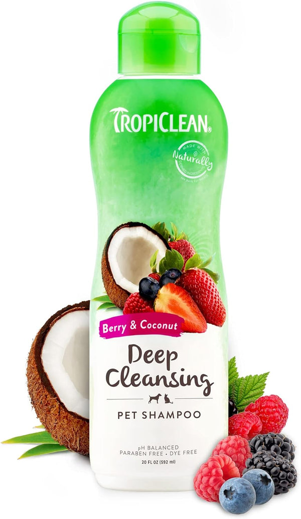 TropiClean Berry & Coconut Deep Cleansing Dog Shampoo