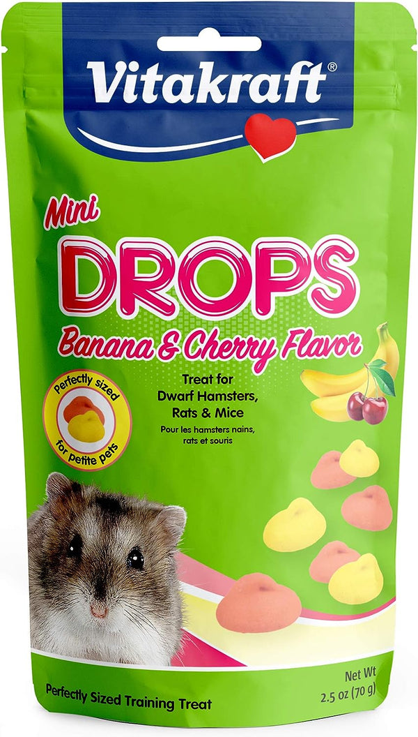 VitaKraft Mini Drops Banana & Cherry Flavor 2.5oz