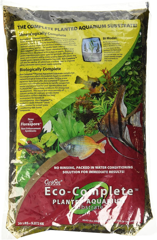 CaribSea Eco-Planted Aquarium Substrate Black  20 LBS