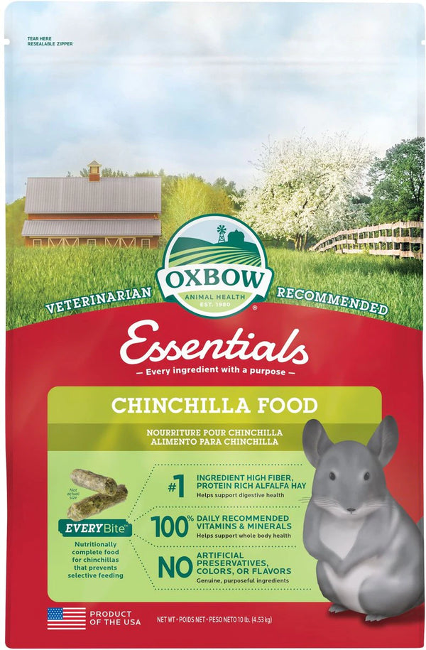 Oxbow Essentials Chinchilla Food - All Natural Chinchilla Food - 10 lb.