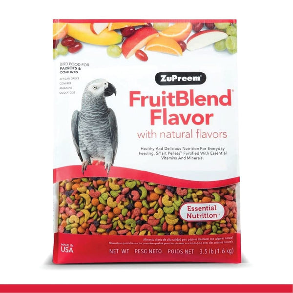 Sabor ZuPreem FruitBlend com sabores naturais Comida diária para papagaios e pássaros conure