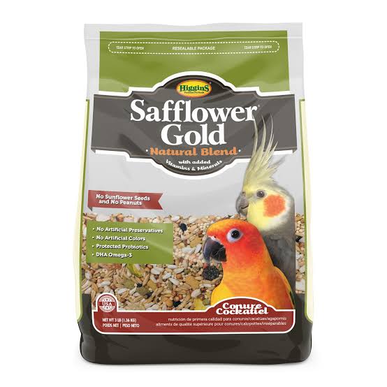 Higgins Safflower Gold Conure e Calopsita 3Lb