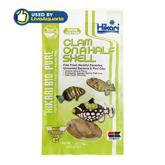 Hikari Bio Pure Clam On a Half Shell 4oz