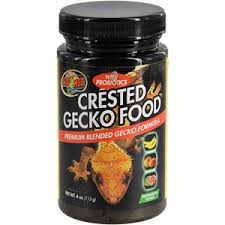 Zoo Med Premium Blended Gecko Fórmula Crested Gecko Food Frasco de 4 onças 