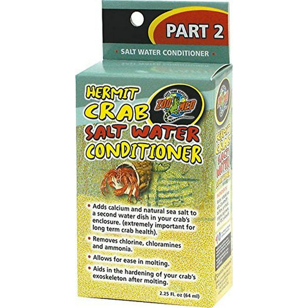 Zoo Med Hermit Crab Salt Water Conditioner, 2.25-oz bottle