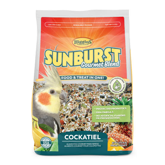 Higgins Sunburst Mistura Gourmet Comida para Calopsitas