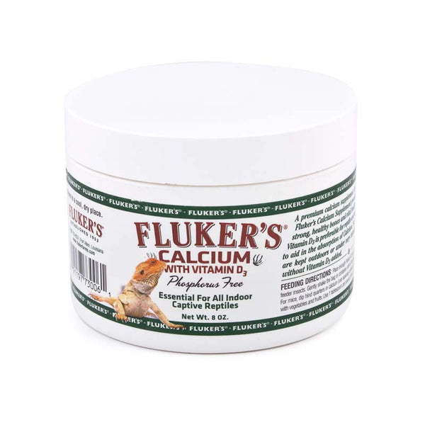 Suplemento para reptiles de interior con calcio y vitamina D3 de Fluker 
