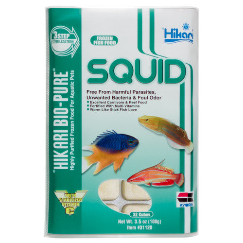 Cubos congelados de lula Hikari Bio Pure 3,5 onças