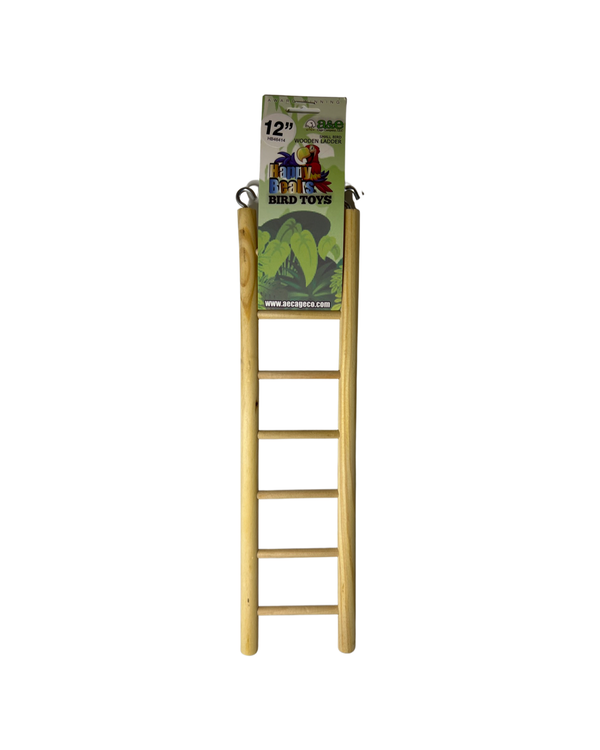 A&E Cage Small Bird Wooden Hanging Ladder 12" Length