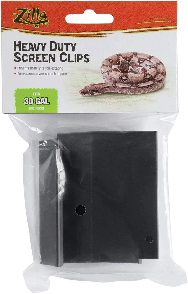 Cubiertas para terrario de reptiles Zilla, clips de pantalla resistentes, Lg 30G+, paquete de 2