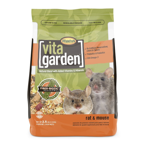 Higgins Vita Garden Alimento para ratas y ratones, 2.5 libras, grande