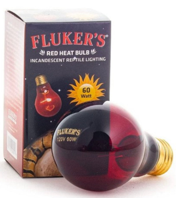 Luz incandescente para reptiles con bombilla de calor rojo de Fluker