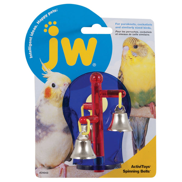 JW Pet Company Activitoys Brinquedo para pássaros com sinos giratórios, cores sortidas