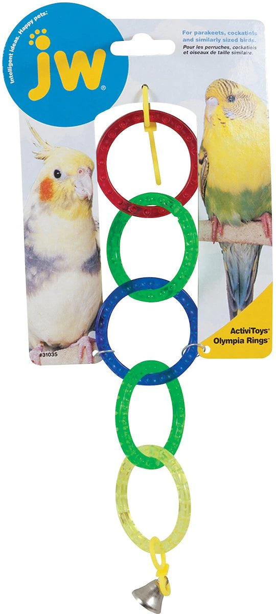 Brinquedo de anéis JW Pet Activitoy Birdie Olympia, pequeno/médio 
