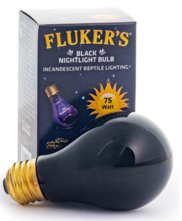 Lámpara incandescente para reptiles con bombilla nocturna negra de Fluker