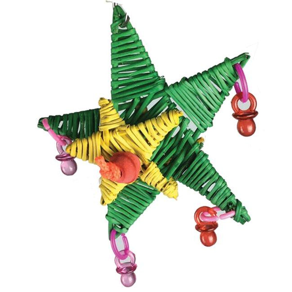 A&E Cage Happy Beaks Star Power Bird Toy Assorted colors