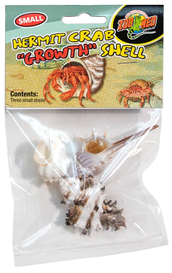 ZOO MED HERMIT CRAB GROWTH SHELL ASSORTED GROWTH, SMALL, 3 PK