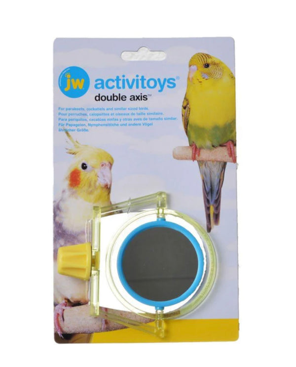 JW Pet Company Activitoy Juguete para pájaros pequeños de doble eje, los colores varían