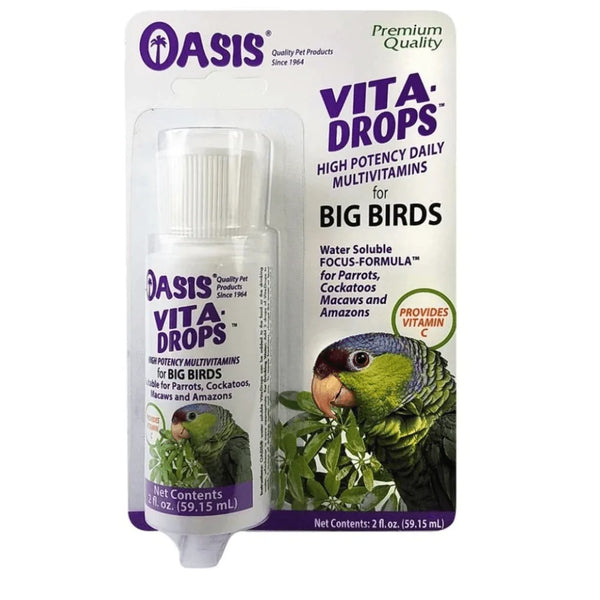 Oasis® Vita-Drops™ para pájaros grandes